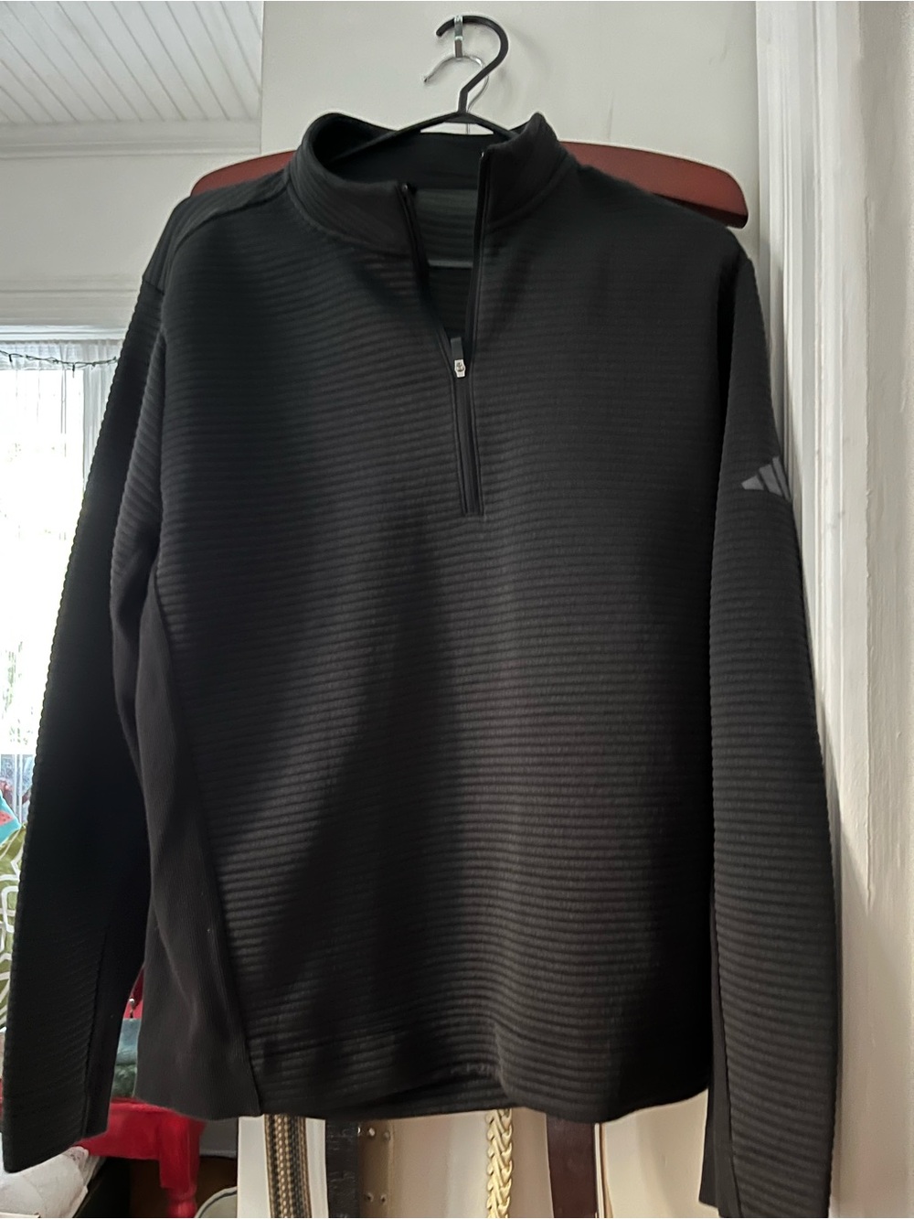Adidas Men’s Black Half-Zip Performance Sweater